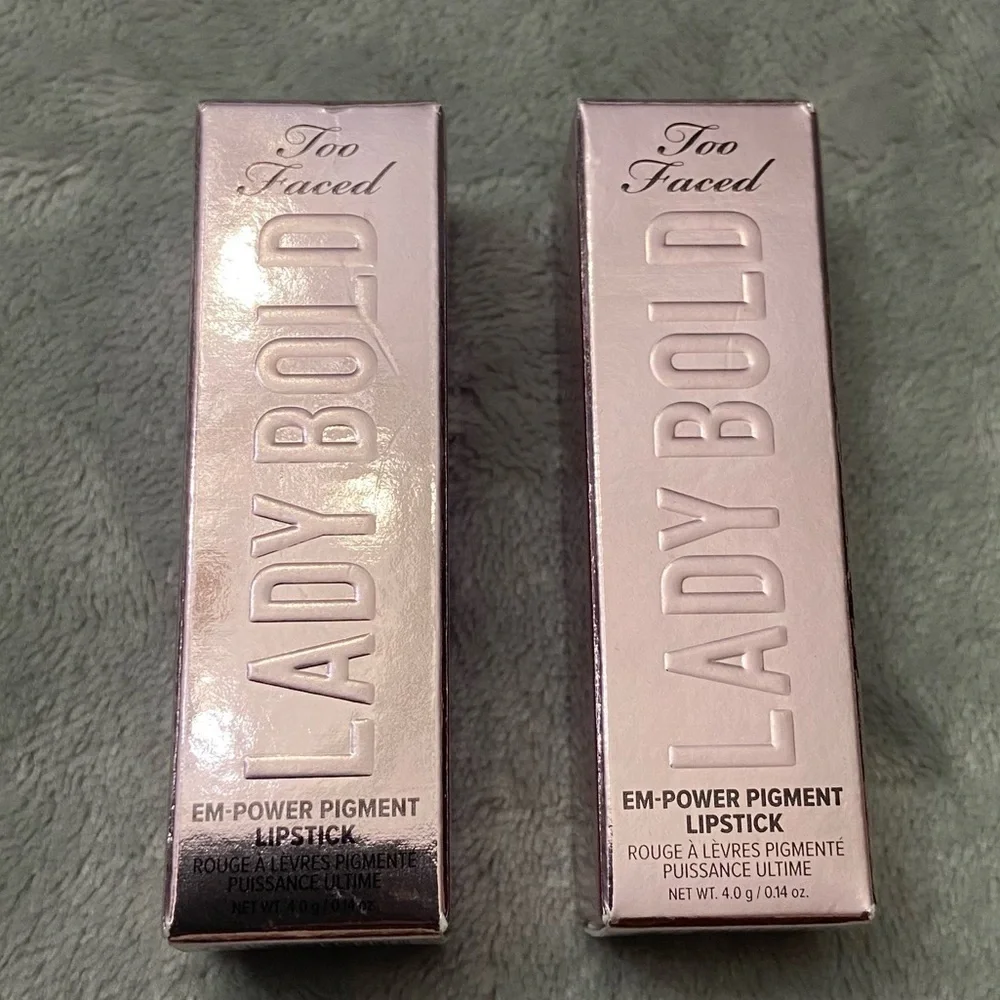 New! TWO pieces Too faced Lady Bold lipstick in I’m Thriving 27630